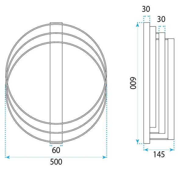 Mennyezeti lámpa LED SWE058-C BLACK