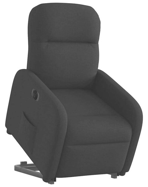 VidaXL elektromos felállást segítő fekete szövet dönthető fotel