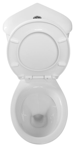 Aqualine Aqualine, CLIFTON Corner WC kombitálca öblítőkészlettel, fehér, FS1PK