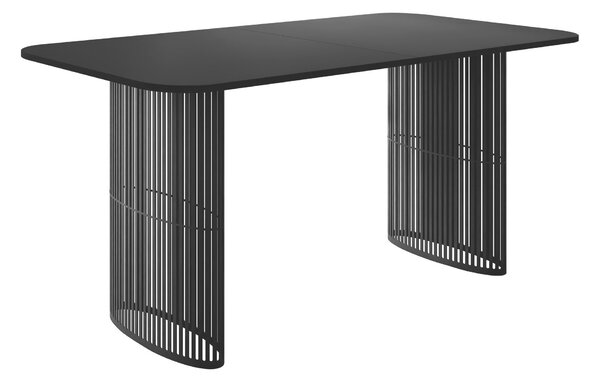 Asztal Oswego 163, 76x90cm, Fekete