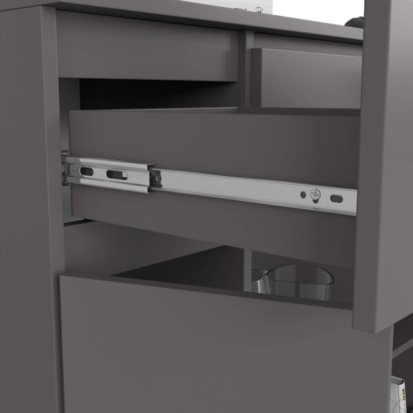 AKORD K100 Modern Komód Laminált Grafit-Szürke 6 Polcos