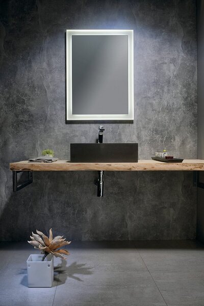 Sapho Sapho, FLUT LED háttérvilágítású tükör 600x800mm, fehér, FT060