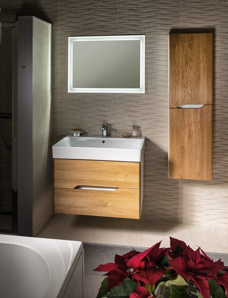 Sapho Sapho, FLUT LED háttérvilágítású tükör 600x800mm, fehér, FT060