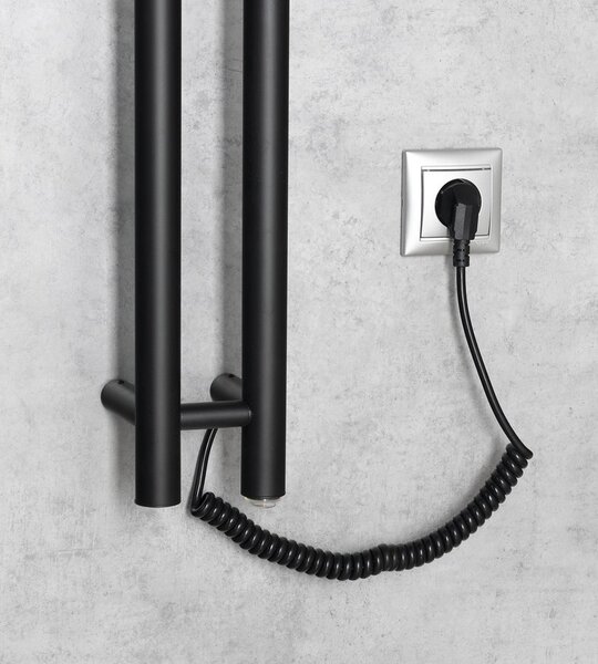 Sapho Sapho, PAPINADO elektromos törölközőszárító, 109x1200mm, 40W, fekete matrac, ER340