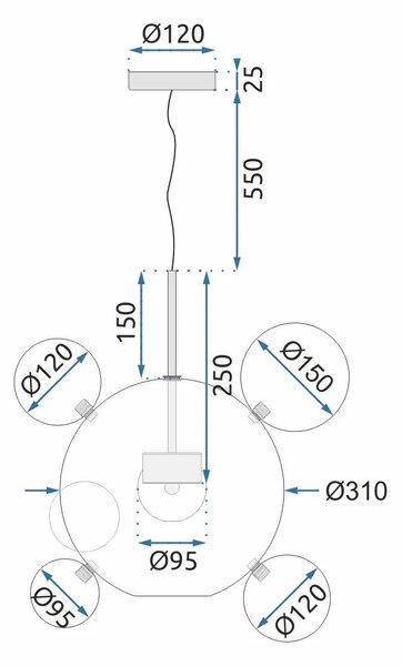 Mennyezeti LED Lámpa APP650-CP