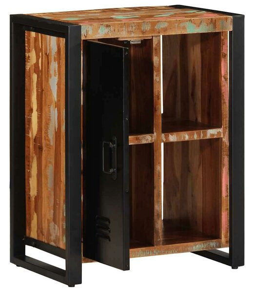 VidaXL Tálaló többszínű 55x35x70 cm Tömör fa újrahasznosított