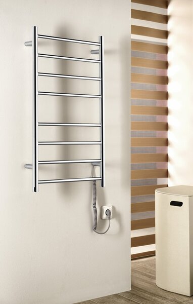 Sapho Sapho, REDONDO elektromos törölközőszárító, kerek, 500x900 mm, 75 W, polírozott rozsdamentes acél, ER220V