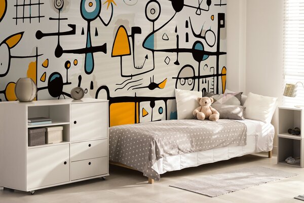 Fotótapéta Absztrakt művészet geometrikus formákkal szecessziós stílusban, Fotótapéta modern, w02029 : Uwalls.hu