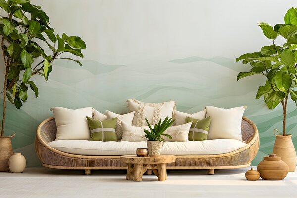 Fotótapéta Ködös hegyi hullámok, Fotótapéta akvarell, w02034v2 : Uwalls.hu