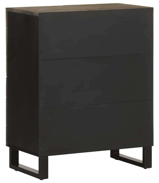 VidaXL Sideboard Fekete 60x33x75 cm tömörfa Mango
