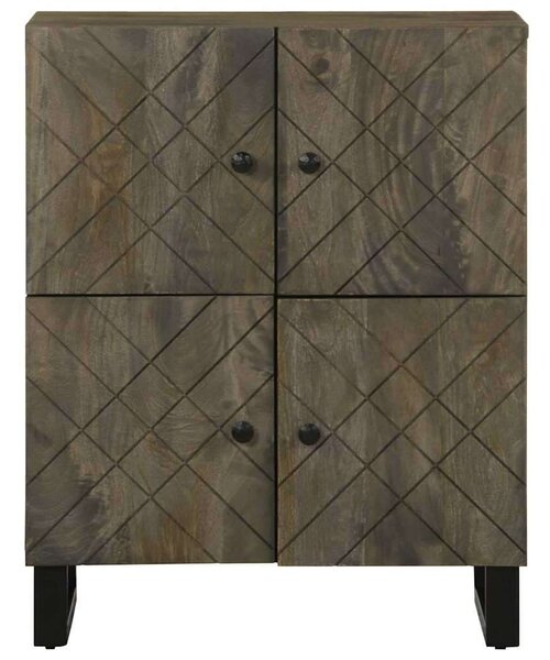 VidaXL Sideboard Fekete 60x33x75 cm tömörfa Mango