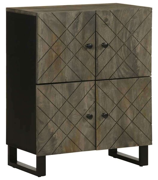 VidaXL Sideboard Fekete 60x33x75 cm tömörfa Mango