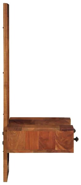 VidaXL fali tükör fiókokkal 60x33x90 cm tömör fa akácfa