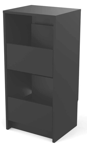 Glorious Vinyl Vault Black Bakelit lemez tartó szekrény (Fekete)