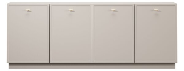 Lorini négyajtós komód 200 cm - kasmír / arany T-bar fogantyúk
