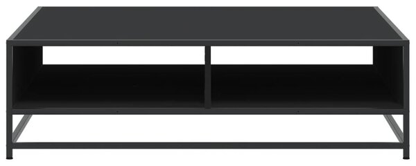VidaXL fekete szerelt fa és fém dohányzóasztal 100 x 100 x 30 cm
