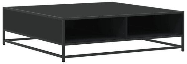 VidaXL fekete szerelt fa és fém dohányzóasztal 100 x 100 x 30 cm