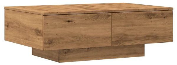 VidaXL kézműves tölgy színű szerelt fa dohányzóasztal 90 x 60 x 31 cm