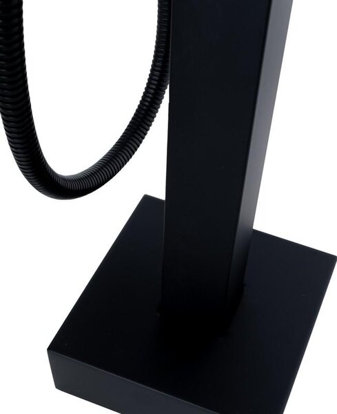 Erga Livo, szabadon álló kádcsaptelep kézizuhany-készlettel h-1015, fekete matt, ERG-YKA-BP.LIVO-BLK