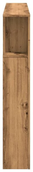 VidaXL kézműves tölgyszínű szerelt fa LED-es fejtámla 140x18,5x103,5cm