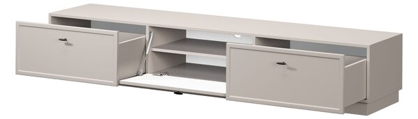 Lorini TV-szekrény 200 cm fiókokkal - kasmír / fekete T-bar fogantyúk