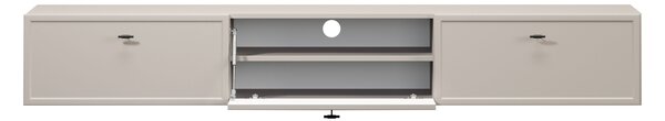 Lorini fali TV szekrény 200 cm fiókos - kasmír / fekete T-bar fogantyú