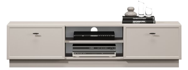 Lorini TV-szekrény 150 cm fiókokkal - kasmír / fekete T-bar fogantyúk