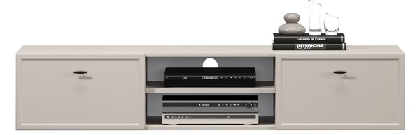 Lorini fali TV-szekrény 150 cm fiókokkal - kasmír / fekete T-bar fogantyúk