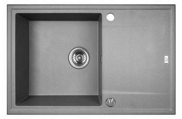 LAVEO Megalo, konyhai mosogató 790x490x230 mm + mosogató csaptelep BKZ_968, szürke, LAV-SBEA511T