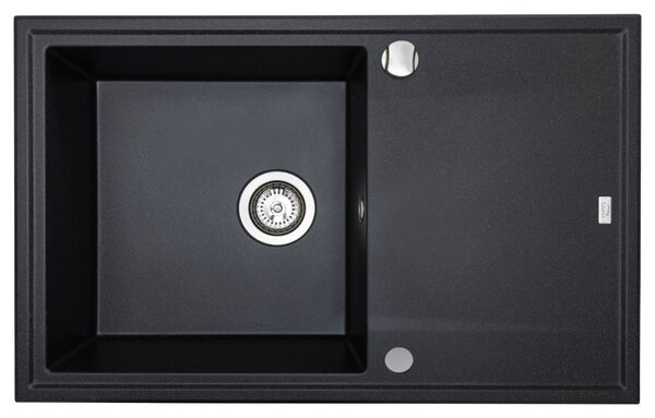 Laveo Megalo, konyhai gránit mosogató 790x490x230 mm, fekete, LAV-SBE_711T