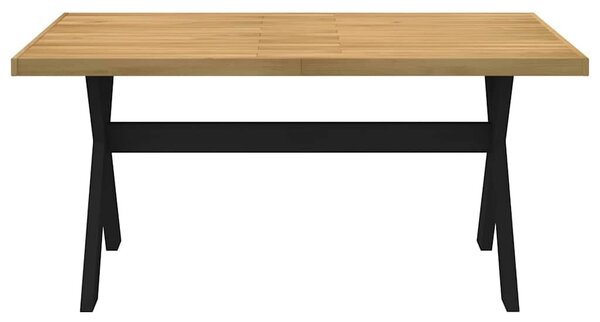 VidaXL Étkezőasztal NOAIN X alakú lábak 160x90x75 cm tömör fa fenyőfa