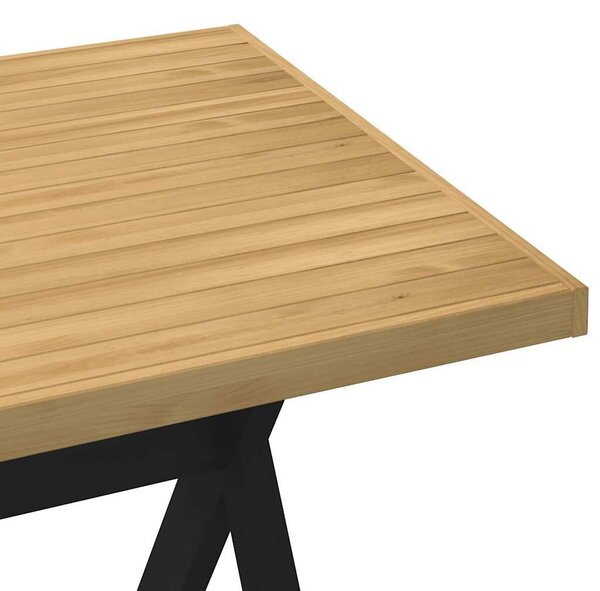 VidaXL Étkezőasztal NOAIN X alakú lábak 160x90x75 cm tömör fa fenyőfa