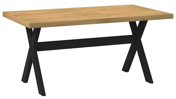 VidaXL Étkezőasztal NOAIN X alakú lábak 160x90x75 cm tömör fa fenyőfa