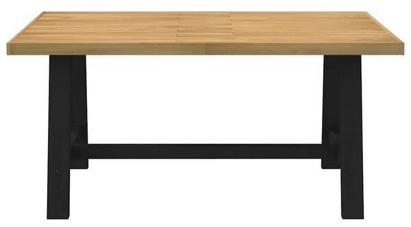 VidaXL Étkezőasztal NOAIN A alakú lábak 160x90x75 cm tömör fa fenyőfa