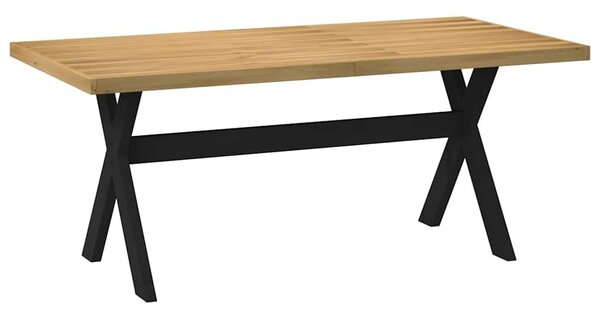 VidaXL Étkezőasztal NOAIN X alakú lábak 180x90x75 cm tömör fa fenyőfa