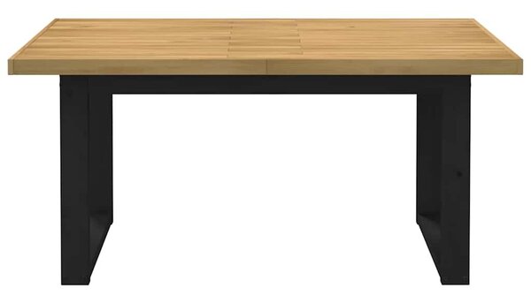 VidaXL Étkezőasztal NOAIN U alakú lábak 160x90x75 cm tömör fa fenyőfa
