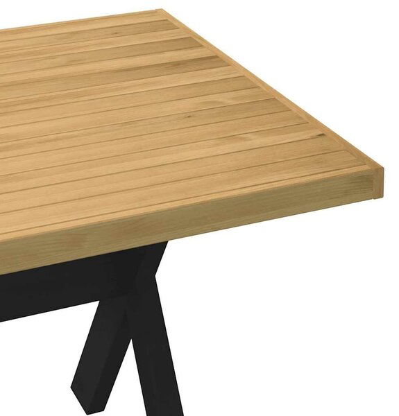 VidaXL Étkezőasztal NOAIN X alakú lábak 180x90x75 cm tömör fa fenyőfa