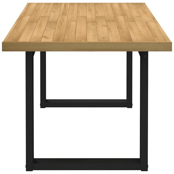 VidaXL Étkezőasztal NOAIN U alakú lábak 160x90x75 cm tömör fa fenyőfa
