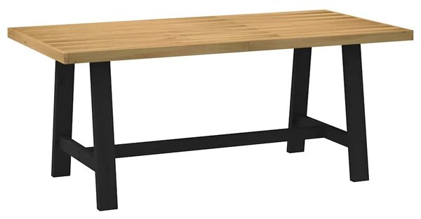 VidaXL Étkezőasztal NOAIN A alakú lábak 180x90x75 cm tömör fa fenyőfa