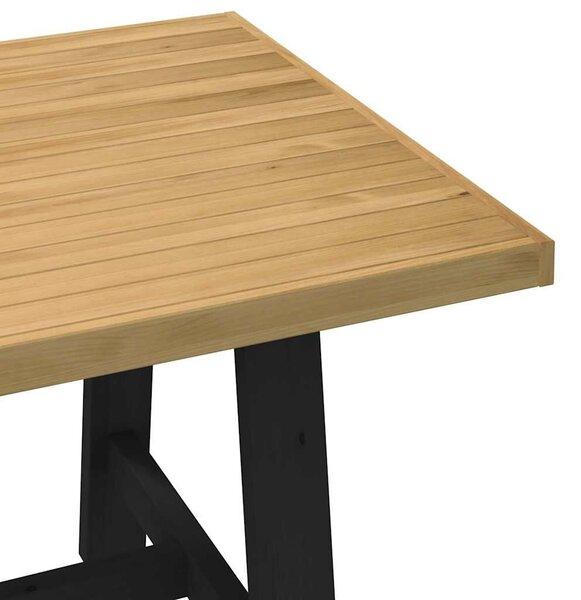 VidaXL Étkezőasztal NOAIN A alakú lábak 180x90x75 cm tömör fa fenyőfa