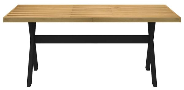 VidaXL Étkezőasztal NOAIN X alakú lábak 180x90x75 cm tömör fa fenyőfa