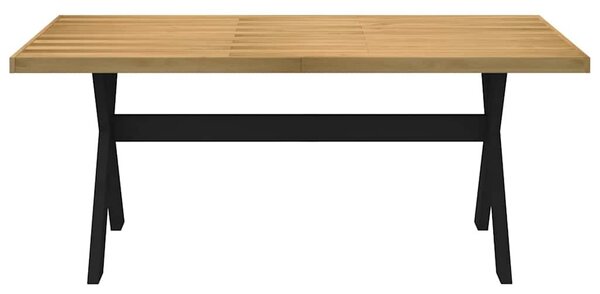 VidaXL Étkezőasztal NOAIN X alakú lábak 180x90x75 cm tömör fa fenyőfa
