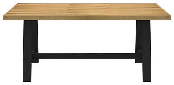 VidaXL Étkezőasztal NOAIN A alakú lábak 180x90x75 cm tömör fa fenyőfa