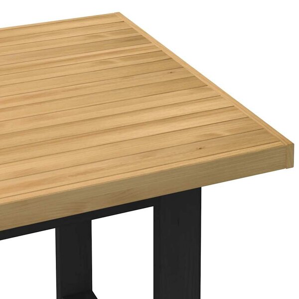 VidaXL Étkezőasztal NOAIN U alakú lábak 160x90x75 cm tömör fa fenyőfa