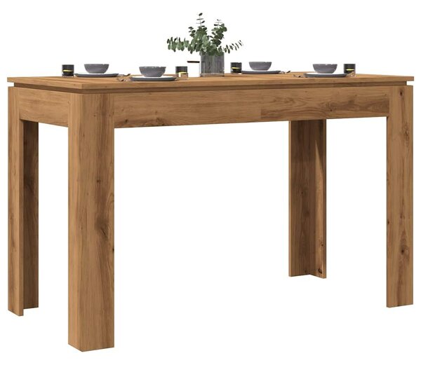 VidaXL Étkezőasztal kézműves tölgy 120x60x76 cm műszaki fa