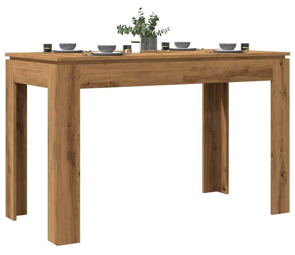 VidaXL Étkezőasztal kézműves tölgy 120x60x76 cm műszaki fa