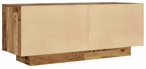 VidaXL antik fa színű szerelt fa TV-szekrény LED-ekkel 100x35x40 cm