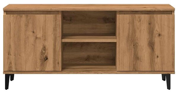 VidaXL kézműves tölgy színű szerelt fa TV-szekrény 102x35x50 cm