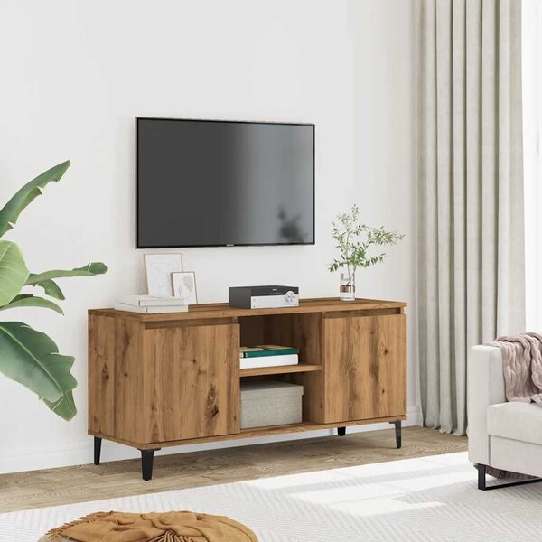 VidaXL kézműves tölgy színű szerelt fa TV-szekrény 102x35x50 cm
