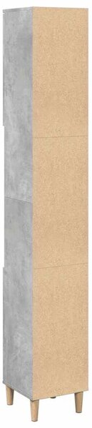 VidaXL betonszürke szerelt fa fürdőszobaszekrény 30 x 30 x 190 cm